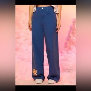 Care Bears Denim jeans with Cartoon Print Wide Leg Pants